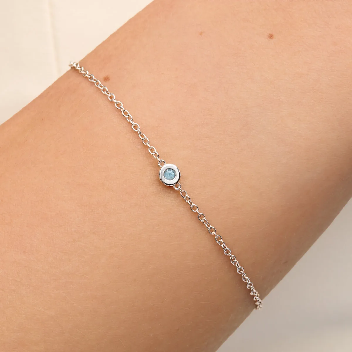Fine Aquamarine Bracelet (Silver) sold by Abbott Lyon product image thumbnail 2