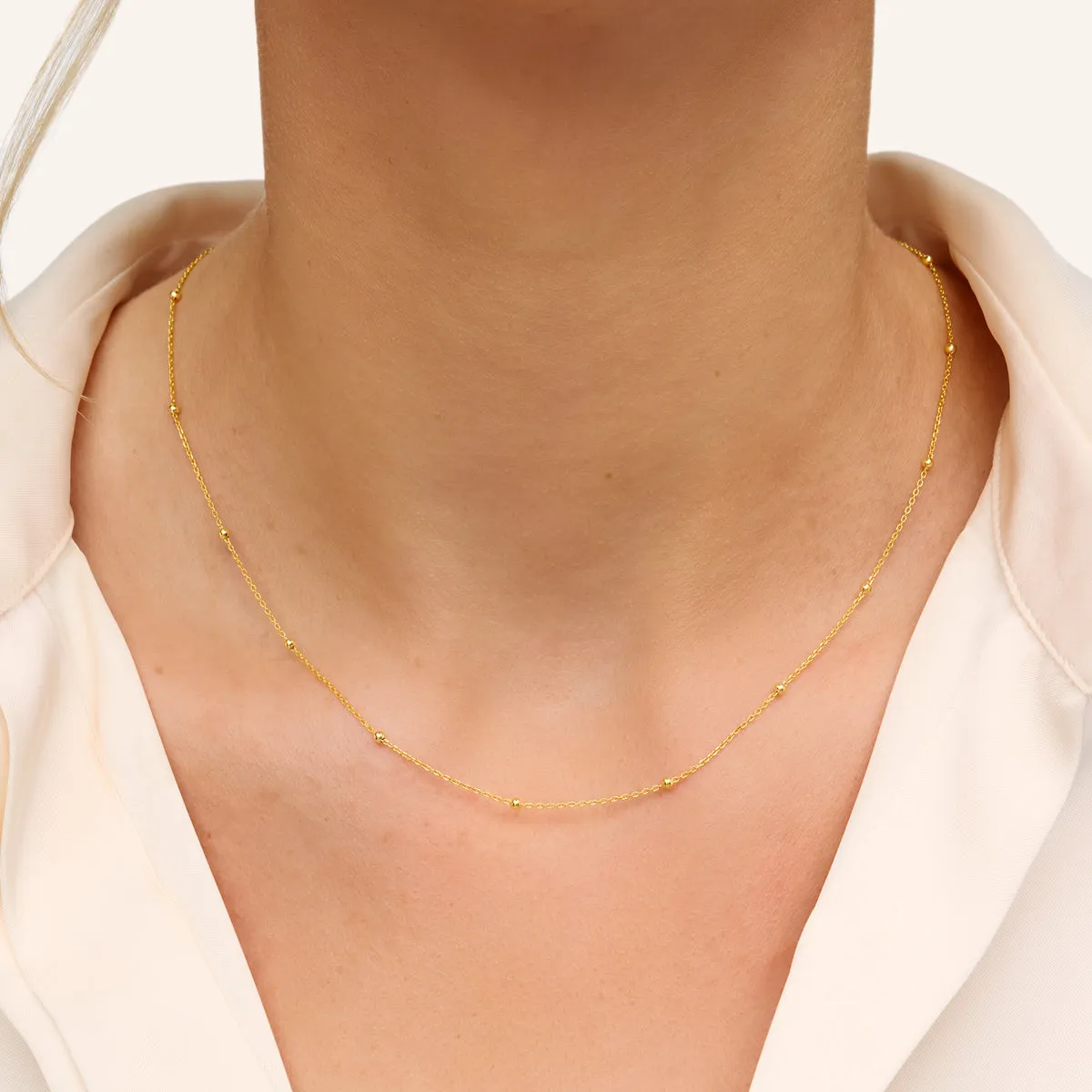Fine Sphere Chain Necklace (Gold) sold by Abbott Lyon product image thumbnail 2