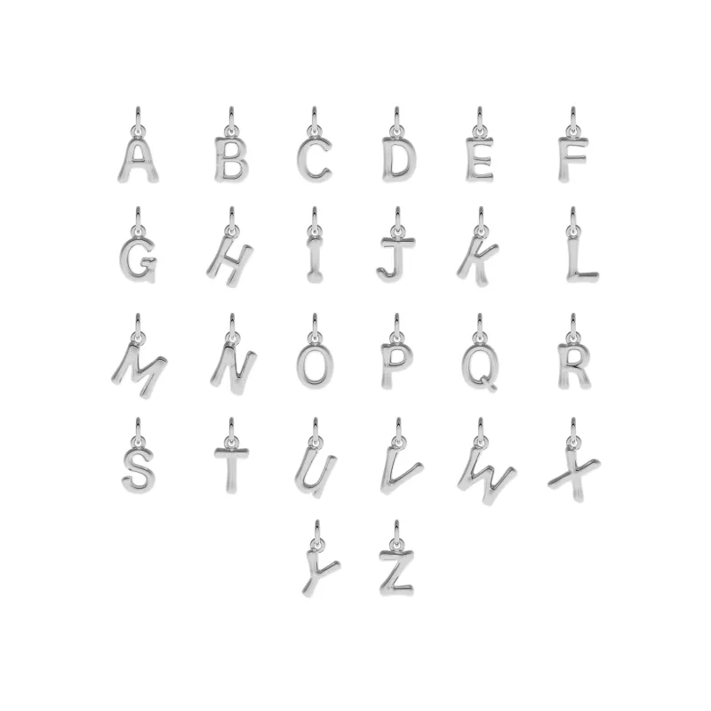 Made Mine Fine Charm - Molten Initial (Silver) sold by Abbott Lyon