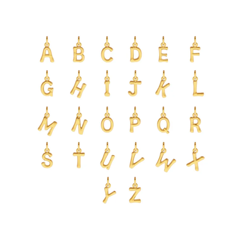 Made Mine Fine Charm - Molten Initial (Gold) sold by Abbott Lyon