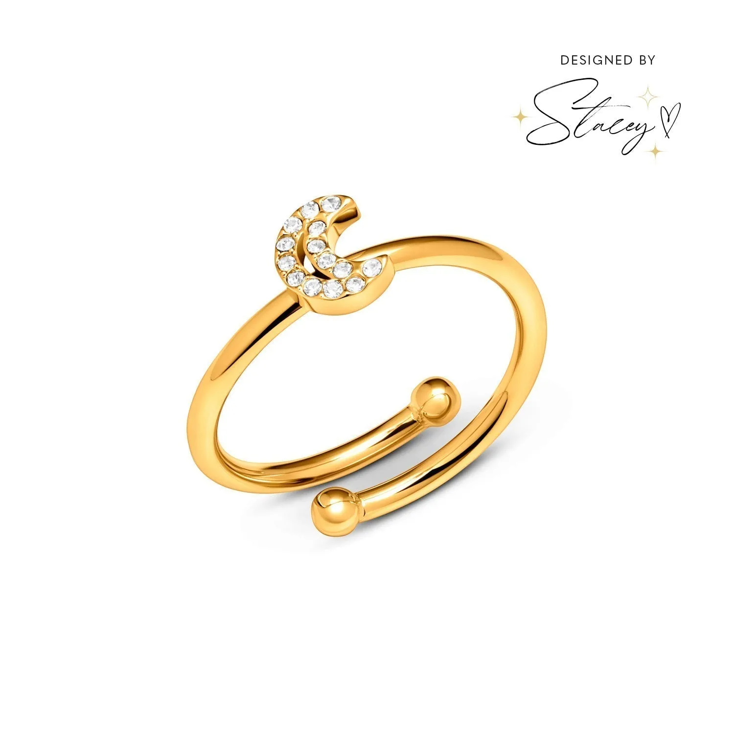 Moon and Back Star Ring (Gold) sold by Abbott Lyon product image thumbnail 2