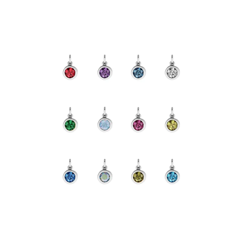 Made Mine Fine Charm - Molten Round Birthstone (Silver) sold by Abbott Lyon