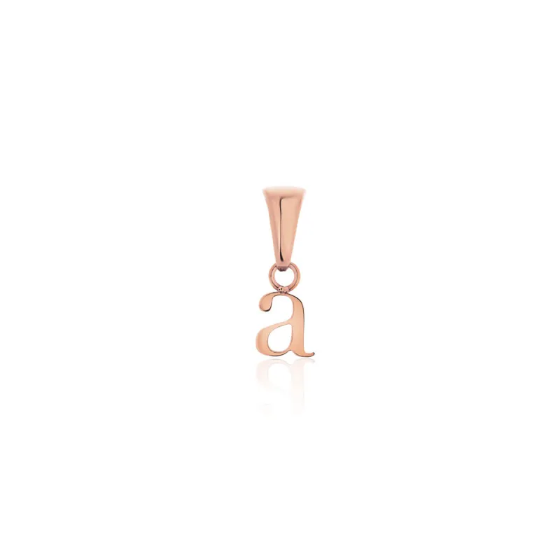 Lowercase Initial Pendant (Rose Gold) sold by Abbott Lyon