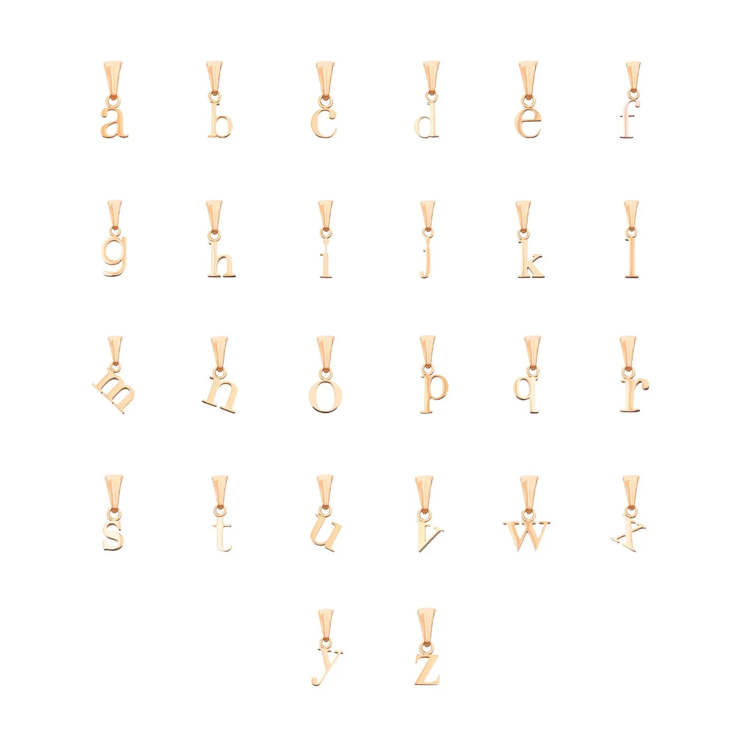 Lowercase Initial Sphere Chain Bracelet (Rose Gold) sold by Abbott Lyon product image thumbnail 4