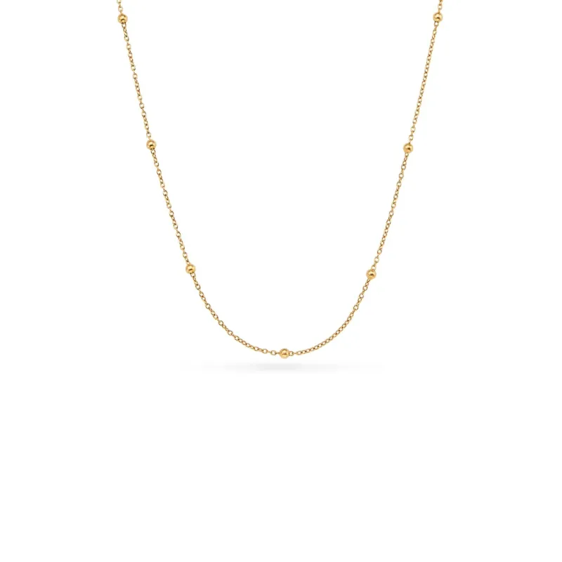 Layering Sphere Chain Necklace 14-16 in (Gold) made by Abbott Lyon