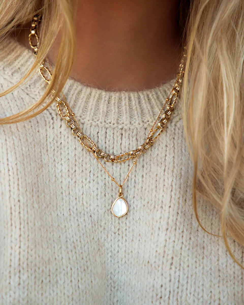 Organic Moonstone Necklace (Gold) sold by Abbott Lyon product image thumbnail 2