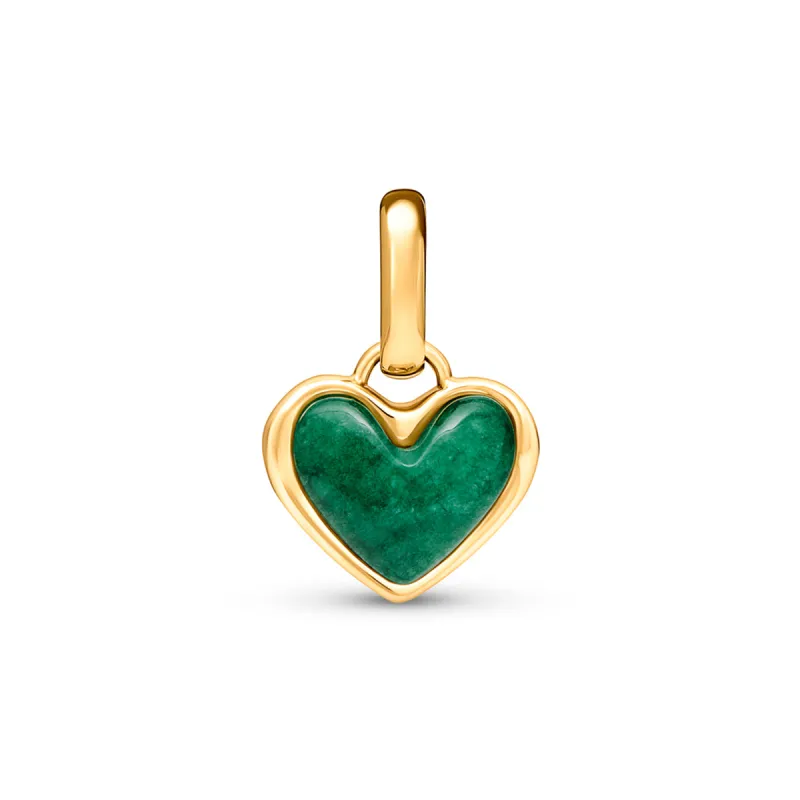 Green Quartz Heart Pendant (Gold) sold by Abbott Lyon