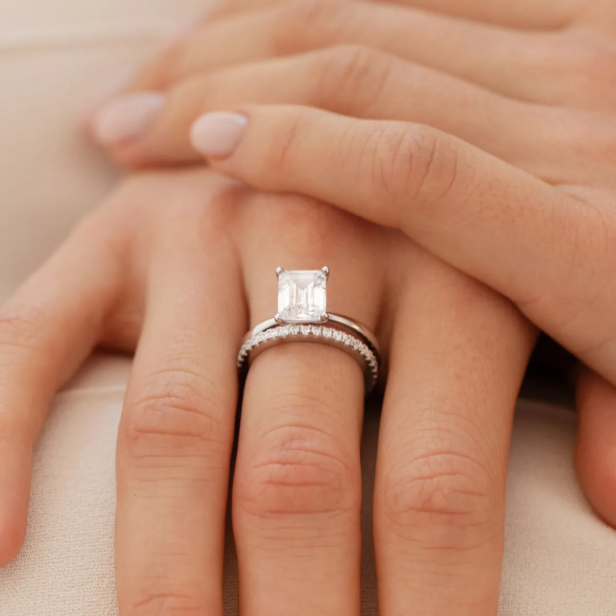 Emerald Cut Solitaire Ring 2ct (Silver) sold by Abbott Lyon product image thumbnail 3