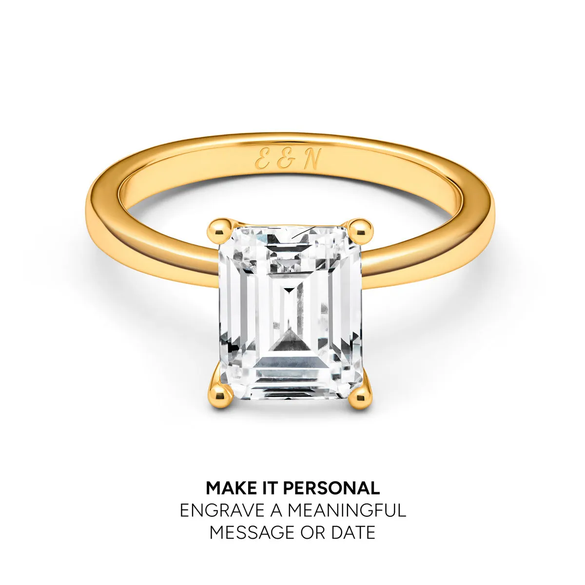 Emerald Cut Solitaire Ring 2ct (Gold) sold by Abbott Lyon product image thumbnail 4