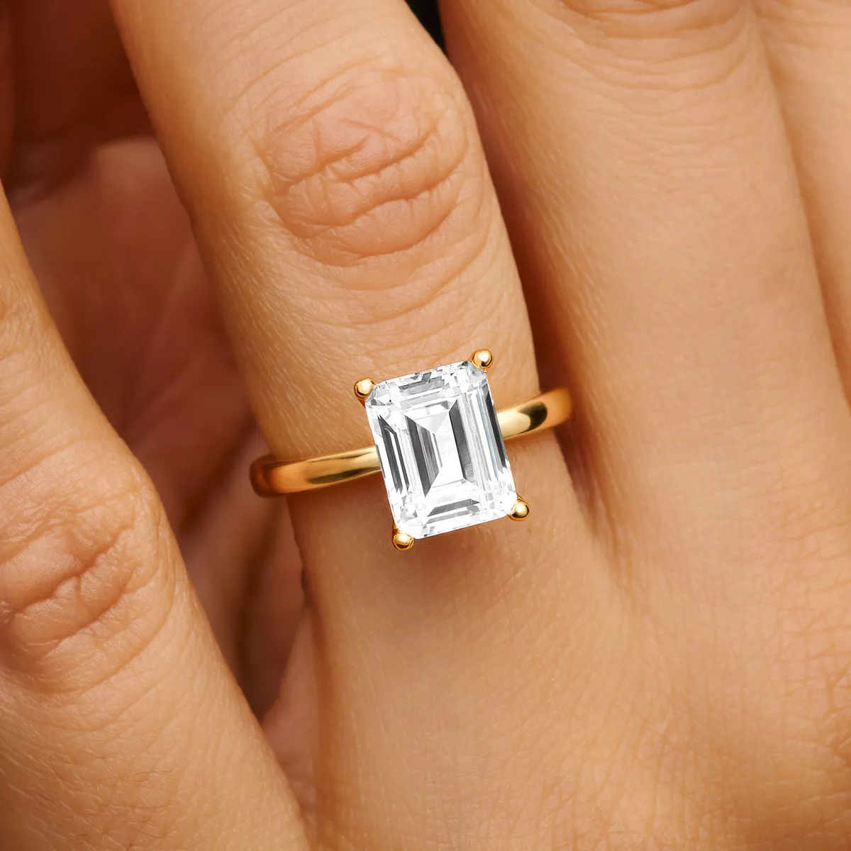 Emerald Cut Solitaire Ring 2ct (Gold) sold by Abbott Lyon product image thumbnail 2