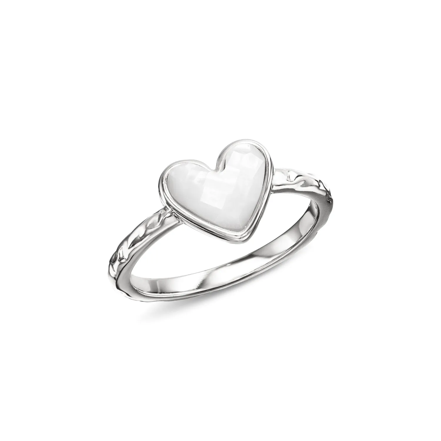 White Quartz Heart Ring (Silver) sold by Abbott Lyon
