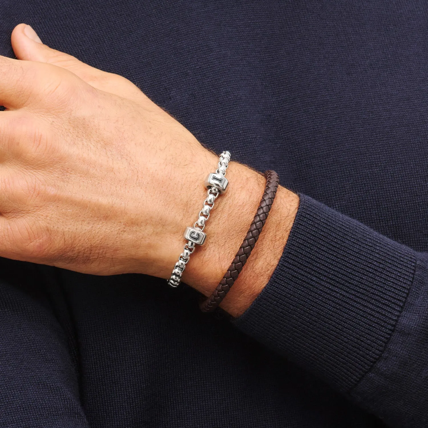 Men's Element Box Chain Bracelet (Silver) sold by Abbott Lyon product image thumbnail 2