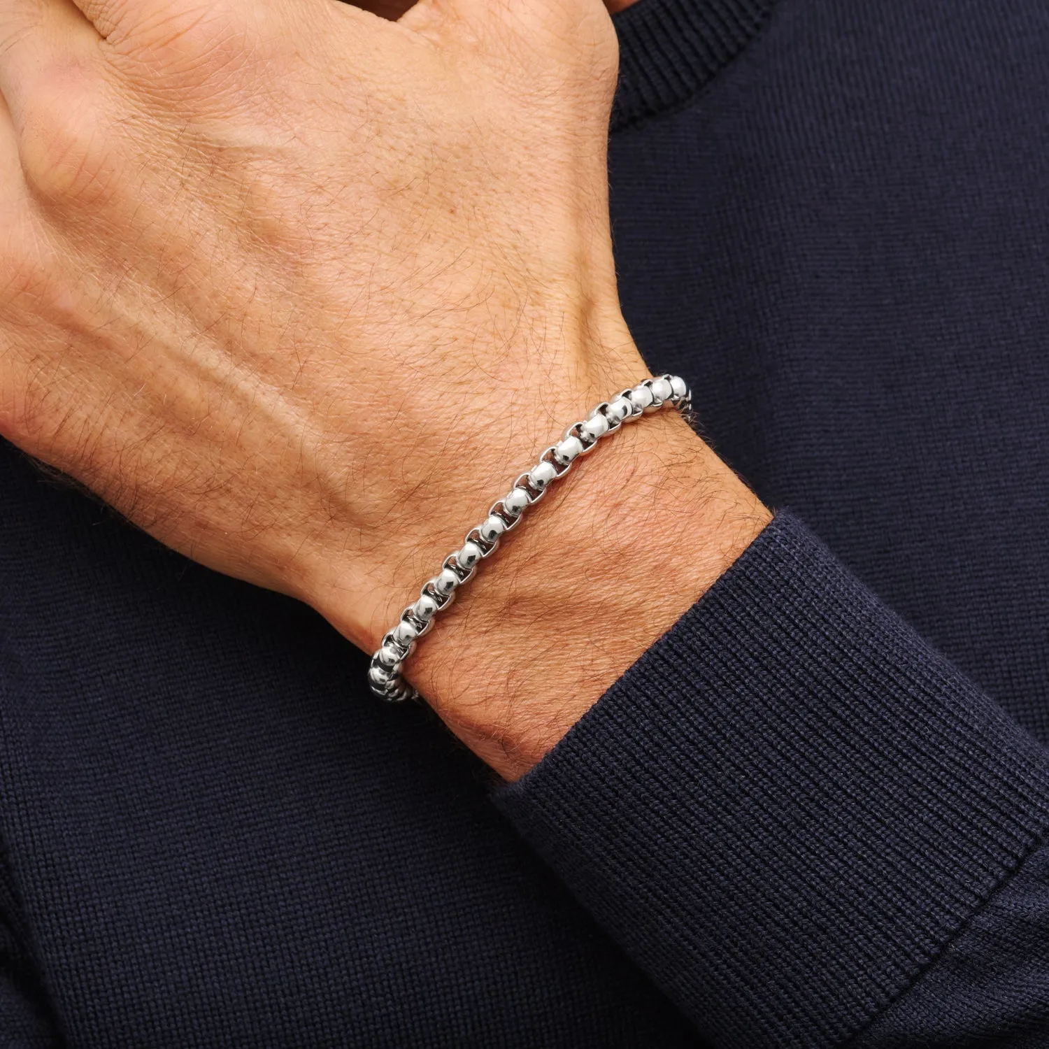 Men's Element Box Chain Bracelet (Silver) sold by Abbott Lyon product image thumbnail 3