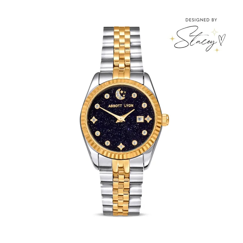 Moon and Back Two Tone Belgravia 30 Watch made by Abbott Lyon