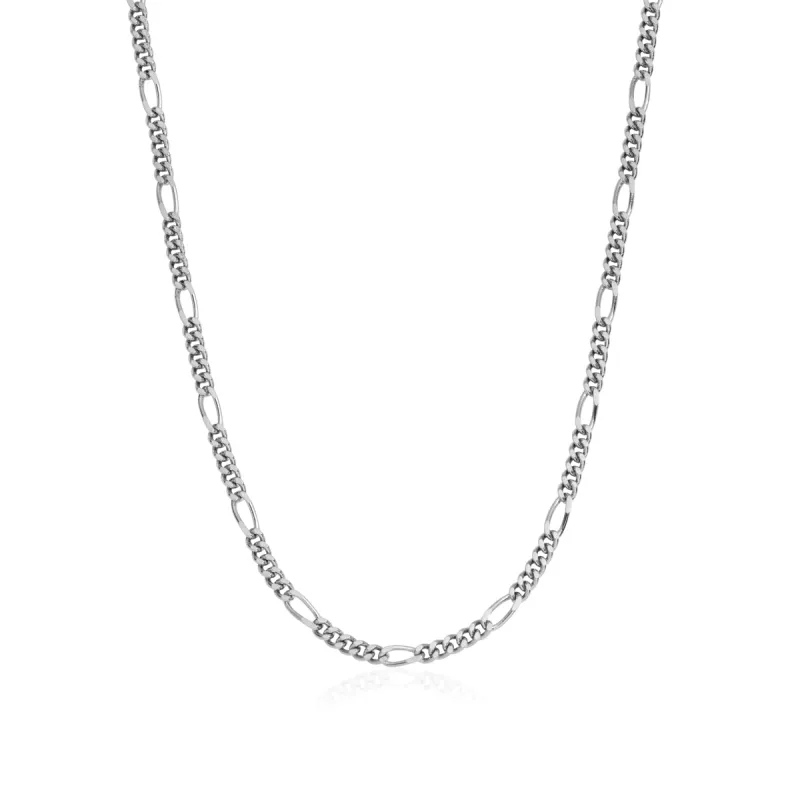 Layering Small Figaro Chain Necklace (Silver) made by Abbott Lyon