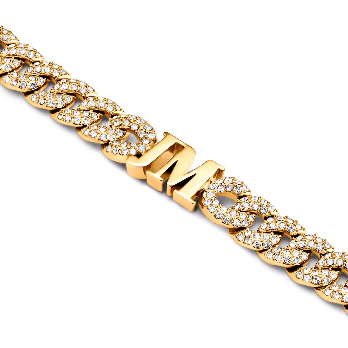 Pavé Initial Curb Bracelet (Gold) sold by Abbott Lyon product image thumbnail 4