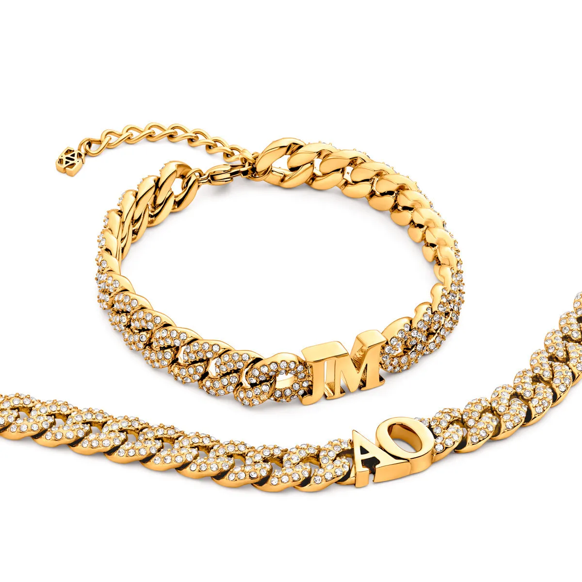 Pavé Initial Curb Bracelet (Gold) sold by Abbott Lyon product image thumbnail 5