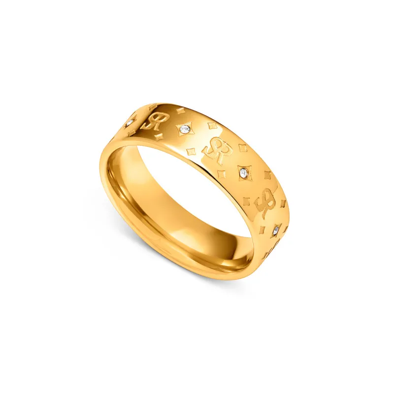Own Way Statement Monogram Ring (Gold) sold by Abbott Lyon