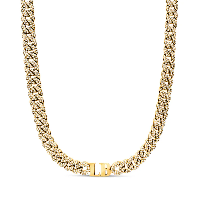 Gala Pavé Initial Choker (Gold) made by Abbott Lyon