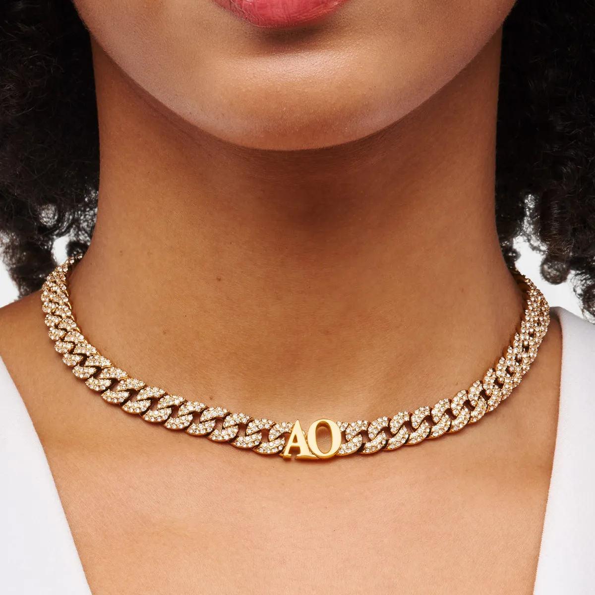 Gala Pavé Initial Choker (Gold) sold by Abbott Lyon product image thumbnail 2