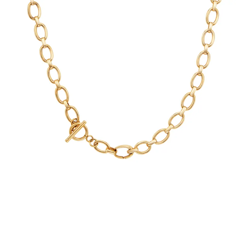 Layering Oval Link Chain Necklace (Gold) sold by Abbott Lyon