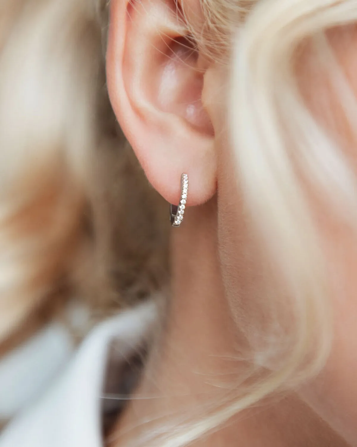 Moon and Back Moon Huggie Earring Set (Silver) sold by Abbott Lyon product image thumbnail 3