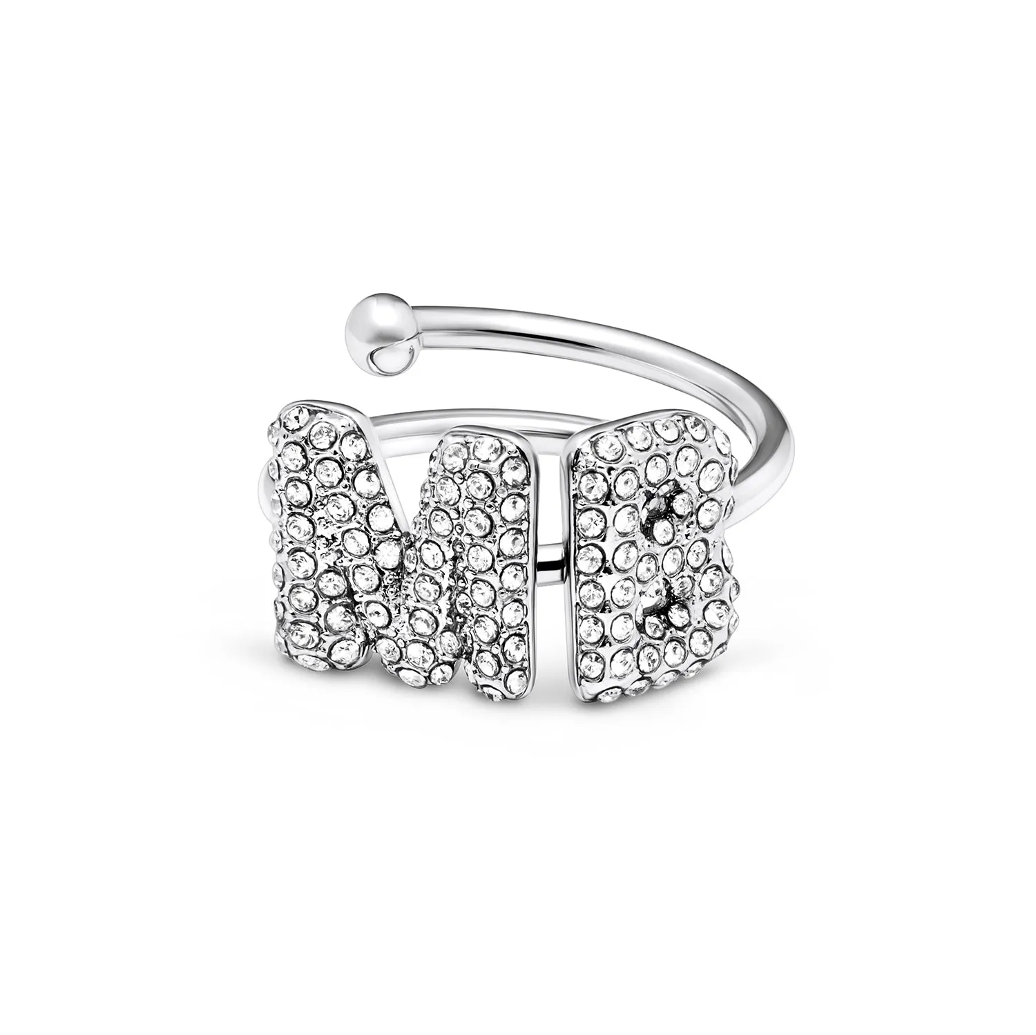 Spotlight Pavé Bubble Initial Ring (Silver) sold by Abbott Lyon product image thumbnail 4