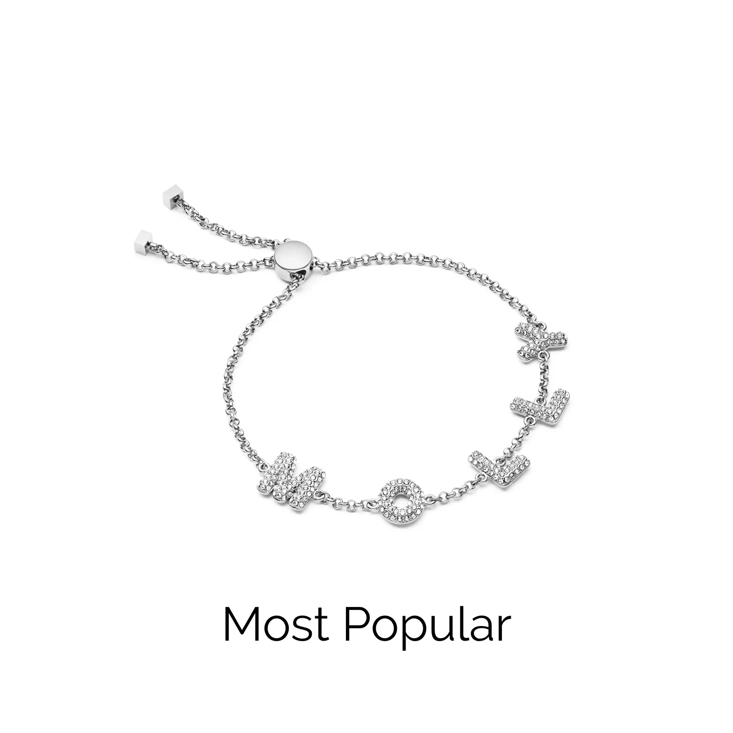 Spotlight Pave Bubble Name Bracelet (Silver) sold by Abbott Lyon product image thumbnail 5