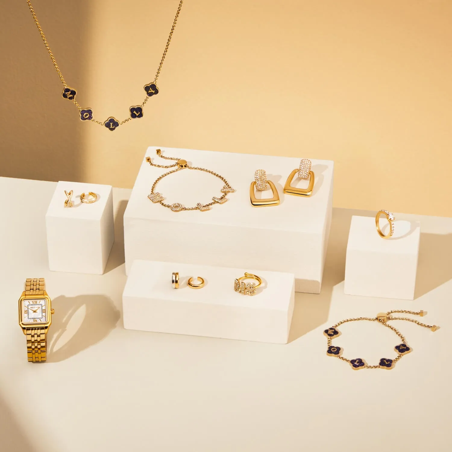 Spotlight Pavé Bubble Name Bracelet (Gold) sold by Abbott Lyon product image thumbnail 4