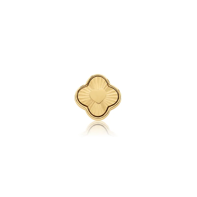 Textured Clover Charms (Gold) - Heart sold by Abbott Lyon