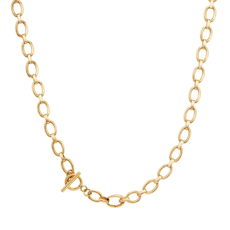 Layering Oval Link Chain Necklace (Gold) sold by Abbott Lyon