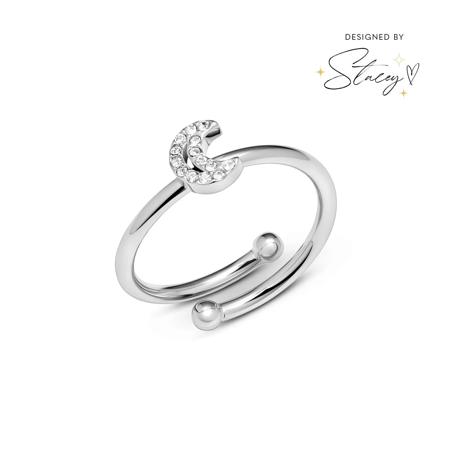 Moon and Back Moon Ring (Silver) sold by Abbott Lyon