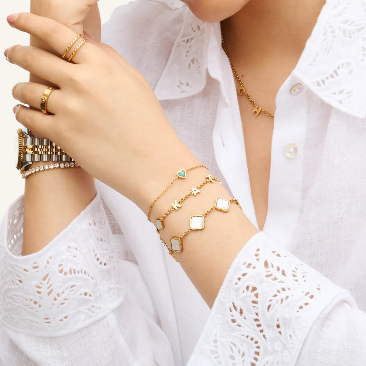 Made Mine Name Bracelet (Gold) sold by Abbott Lyon product image thumbnail 3