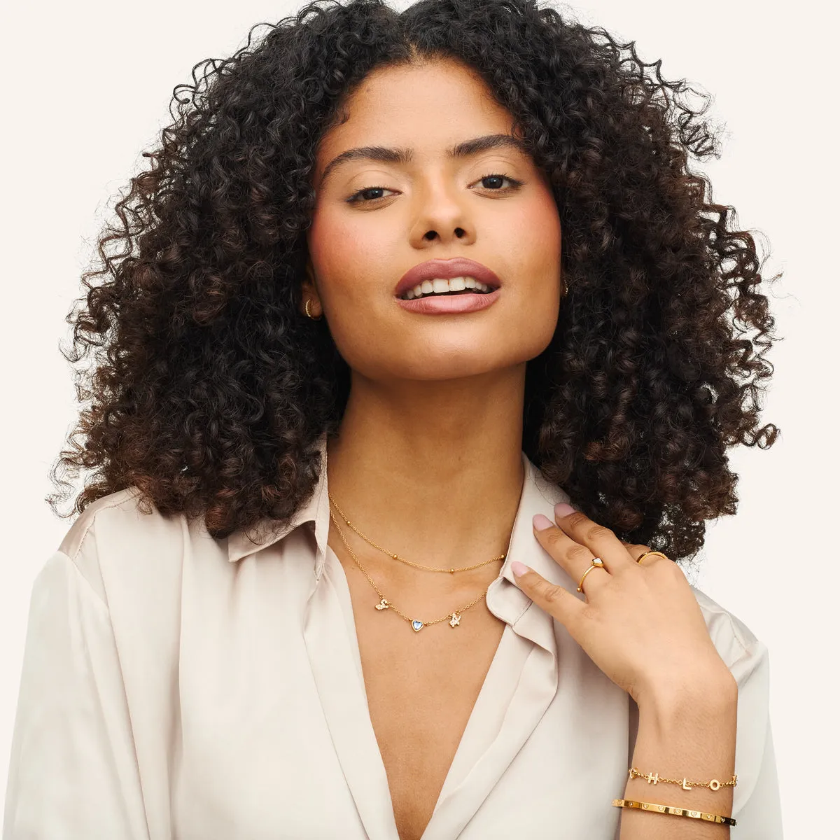 Made Mine Initials & Birthstone Necklace (Gold) sold by Abbott Lyon product image thumbnail 4