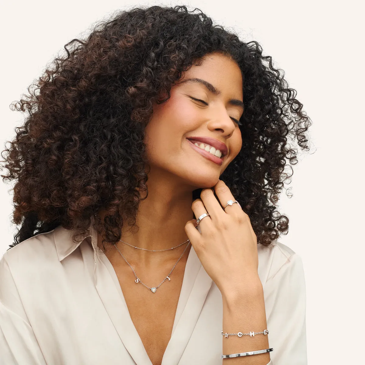 Made Mine Initials & Birthstone Necklace (Silver) sold by Abbott Lyon product image thumbnail 5