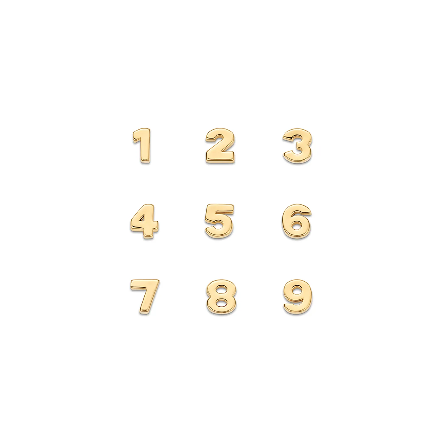 Made Mine Charms - Number Charms (Gold) sold by Abbott Lyon