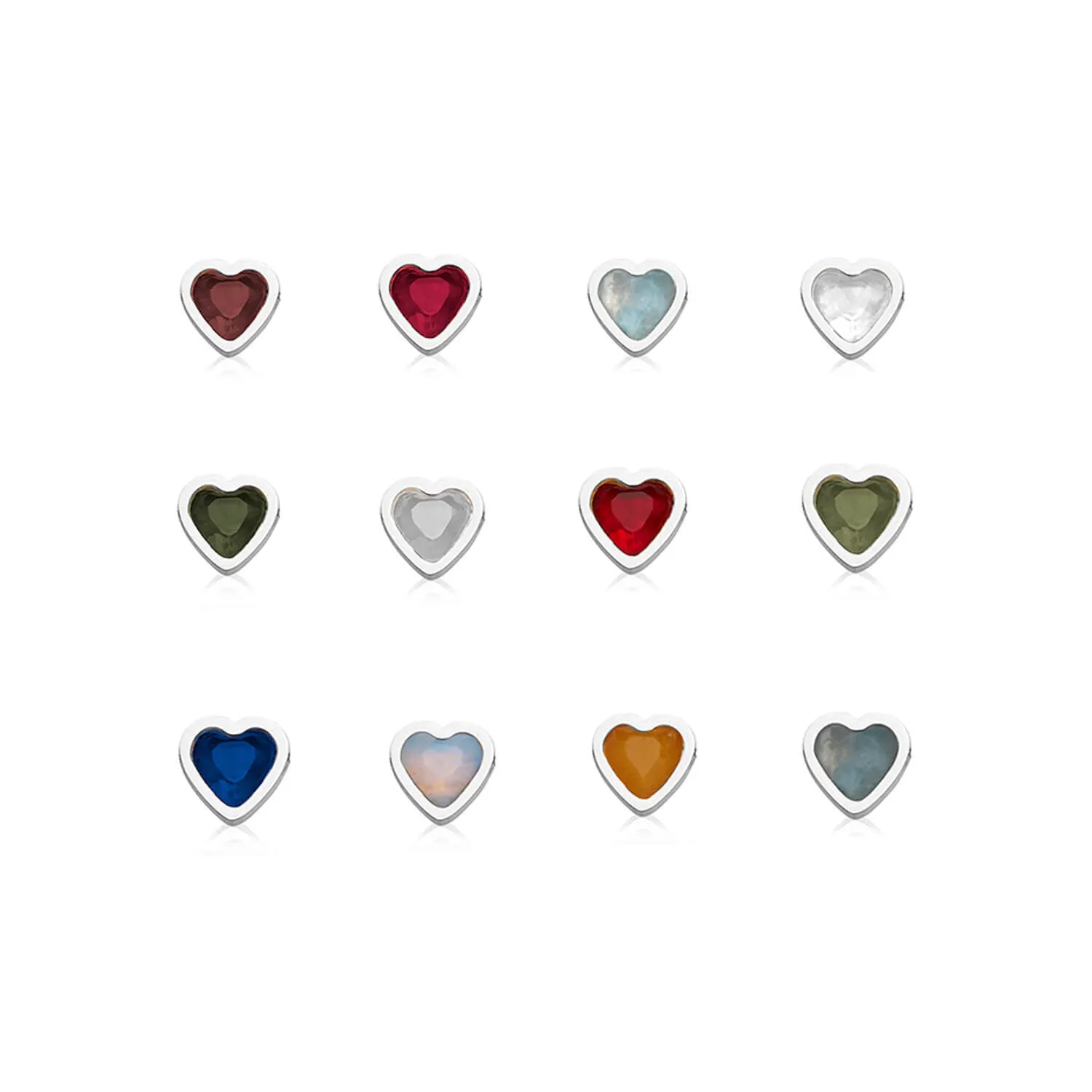Made Mine Charms - Heart Birthstone Charms (Silver) sold by Abbott Lyon