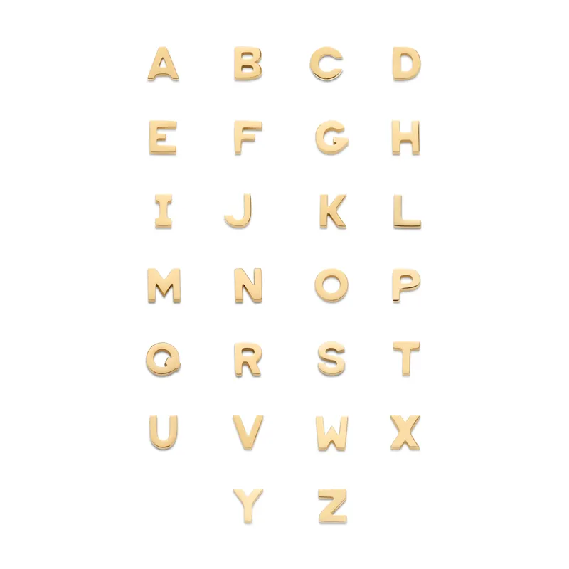 Made Mine Charms - Block Initial Charm (Gold) sold by Abbott Lyon