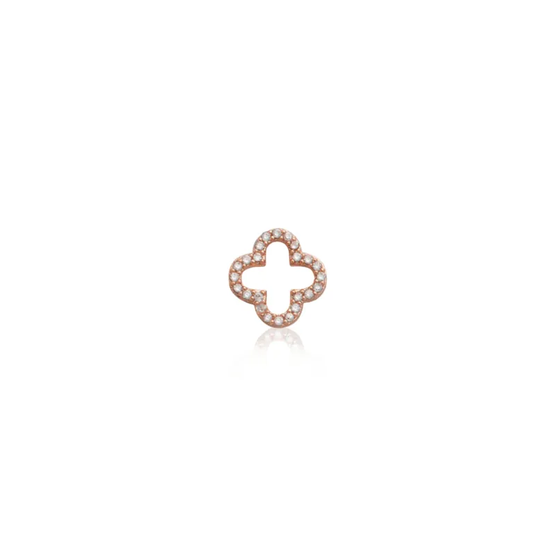 Made Mine Charms - Crystal Clover Charm (Rose Gold) sold by Abbott Lyon