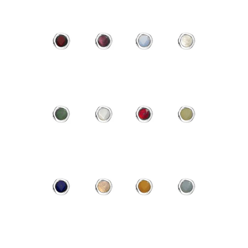 Made Mine Charms - Round Birthstone Charms (Silver) sold by Abbott Lyon