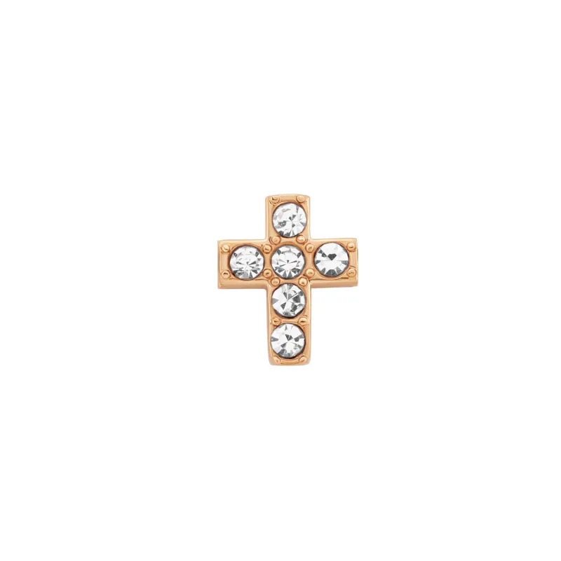 Made Mine Charms - Crystal Cross Charm (Rose Gold) sold by Abbott Lyon