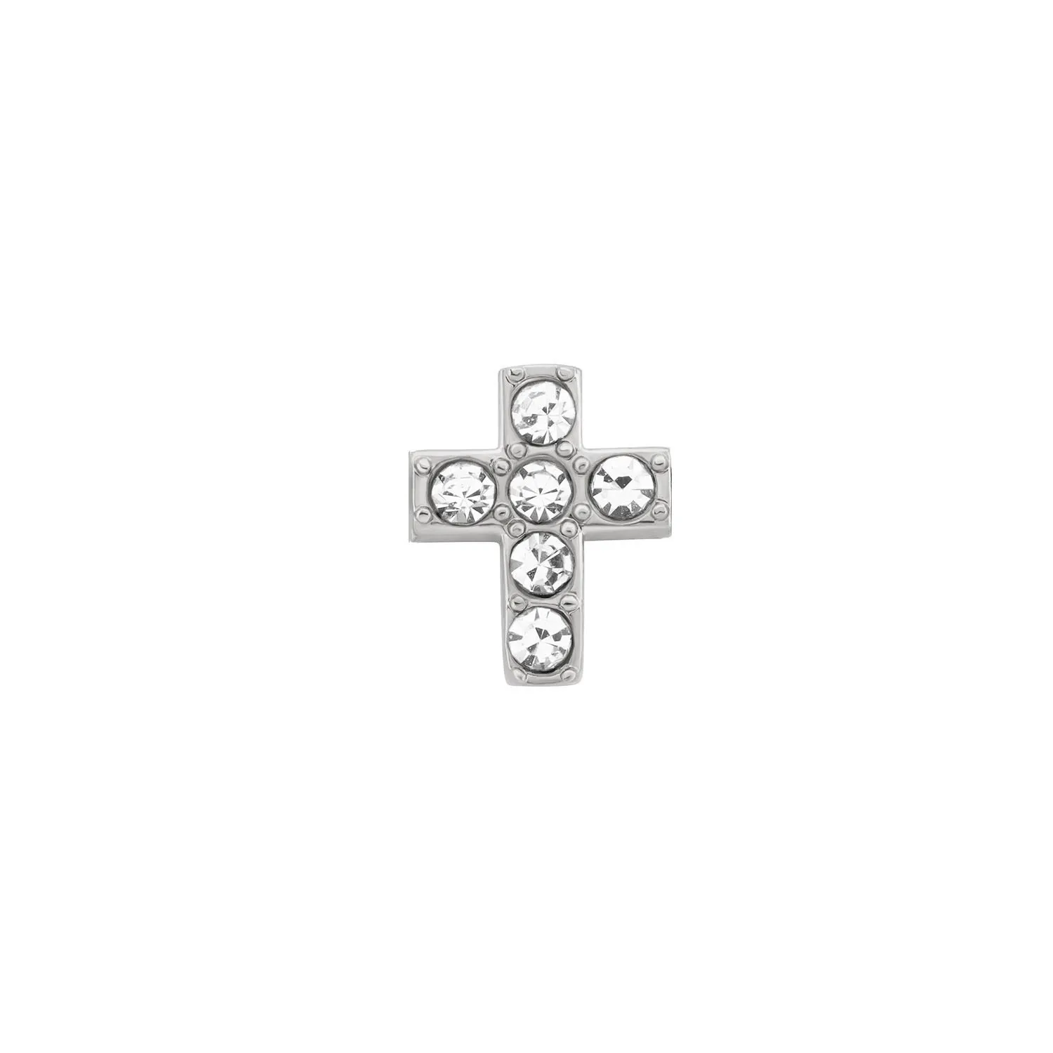 Made Mine Charms - Crystal Cross Charm (Silver) sold by Abbott Lyon
