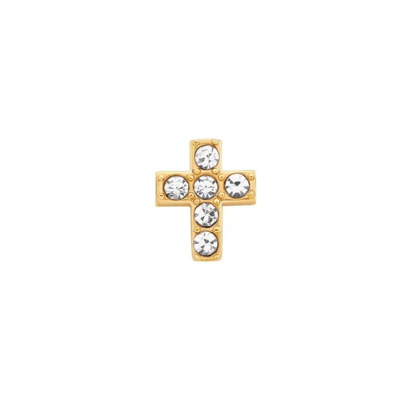 Made Mine Charms - Crystal Cross Charm (Gold) sold by Abbott Lyon