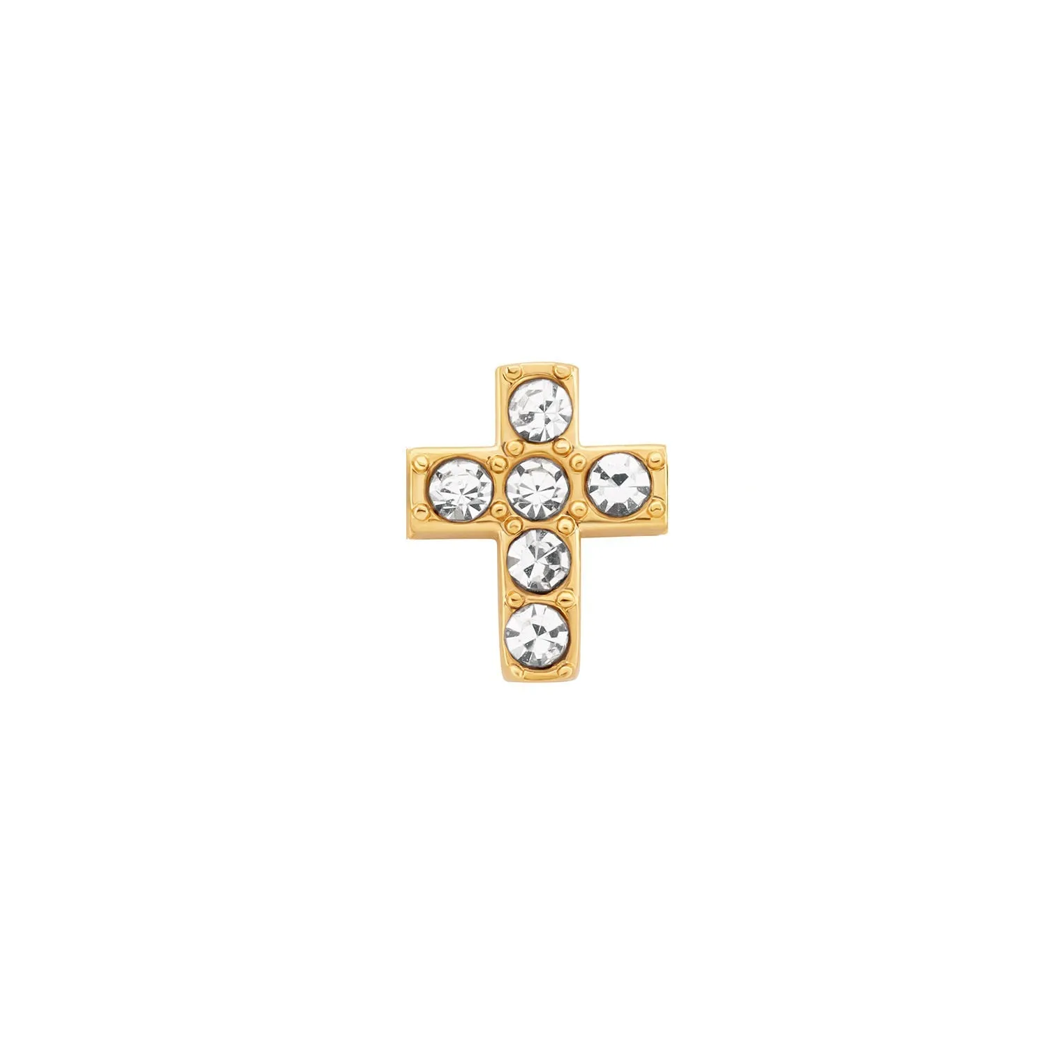 Made Mine Charms - Crystal Cross Charm (Gold) sold by Abbott Lyon