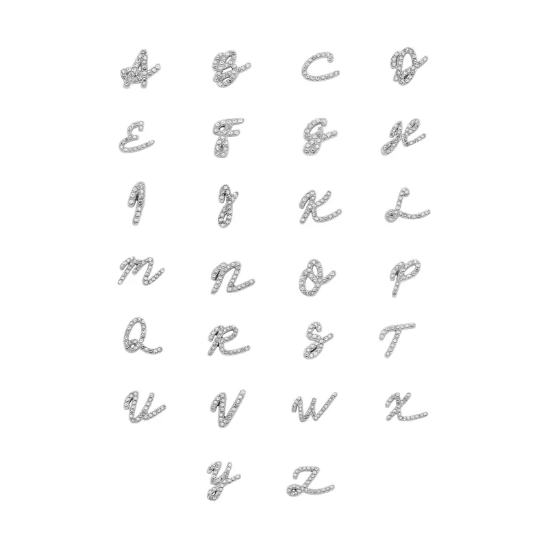 Made Mine Charms - Pave Initial Charms (Silver) sold by Abbott Lyon