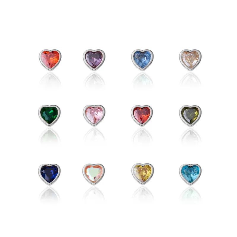 Fixed Charm - Heart Birthstone Charms (Silver) sold by Abbott Lyon