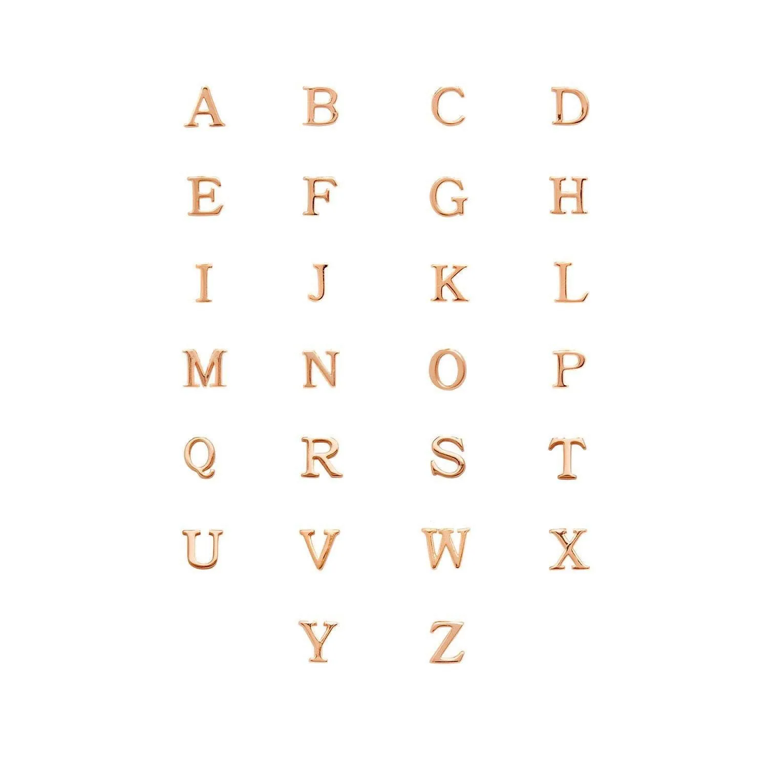 Made Mine Charms - Didot Initial Charm (Rose Gold) sold by Abbott Lyon