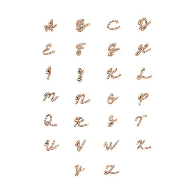 Made Mine Charms - Pavé Script Initial Charms (Rose Gold) sold by Abbott Lyon