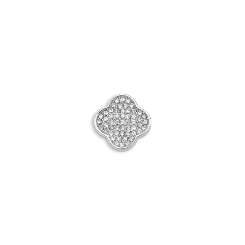Shimmer Pavé Clover Charms (Silver) - Plain sold by Abbott Lyon