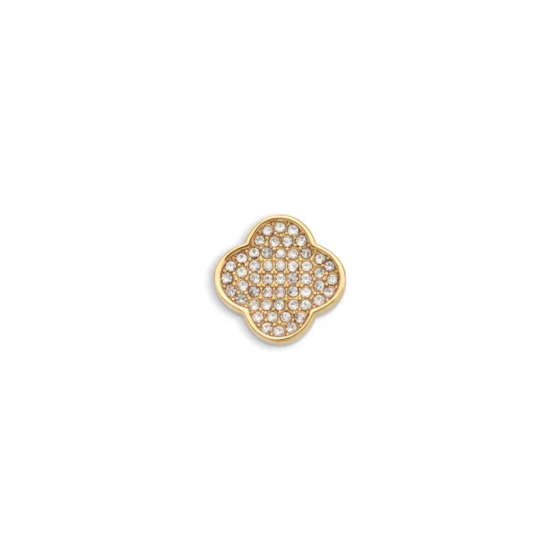 Shimmer Pavé Clover Charms (Gold) - Plain sold by Abbott Lyon